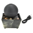 thumbnail image 1 of USB-Powered LED Tabletop Ball Water Fountain - 3V Circulating Water Feature with Natural Stones, Soothing Sound & Ambient Warm Light, Compact Plastic Decorative Desktop Fountain for Home Office, 1 of 6