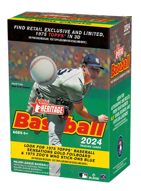 2024 Topps Heritage Baseball Factory Sealed Blaster Box