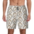 thumbnail image 2 of Goofa Retro Bunny Printed Men's Swim Trunks Board Shorts Quick Dry Mens Swimming Trunks with Compression Liner,Breathable Fit Hawaii Beach Shorts-Small, 2 of 9