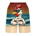 thumbnail image 5 of ZCFZJW Mens Beach Swim Trunks Lightweight Casual 3D Chicken Novelty Print Drawstring Elastic Waist Hawaiian Shorts Quick Dry Bathing Suit Short Pants with Pockets Multicolor#05 XXXXXL, 5 of 5