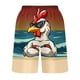 thumbnail image 3 of Mens Pantalones Cortos Atléticos Llama Impresión Especial Gallo, Pantalones Cortos de Playa Casual Pantalones para Hombres, 3 of 5