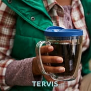 Tervis Marvel Captain America Icon Made in USA Double Walled Insulated Tumbler Travel Cup Keeps Drinks Cold & Hot, 16oz Mug with Handle, Classic