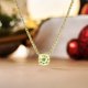 thumbnail image 3 of JeenMata Hermoso collar con colgante de solitario de corte redondo de 1 quilate, peridoto, piedra natal de agosto, chapado en oro amarillo de 18 quilates, mujer, adulto, 3 of 6