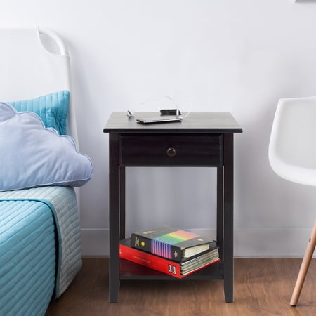 Casual Home Night Owl Bedroom Nightstand With Included Discrete Usb Port Station Walmart Canada
