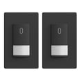 thumbnail image 1 of ELEGRP Occupancy Sensor Light Switch, PIR Infrared Motion Activated Wall Switch, Single Pole for CFL/LED/Incandescent Bulb, Screwless Wall Plate Included, UL Listed (2 Pack, Matte Black), 1 of 1