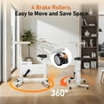 thumbnail image 2 of 2-in-1 Exercise Bike with Desk for Height 4'7"-6'2", 264lbs Capacity&Mobile Storage Under Desk Bike Adjustable Height, 30dB Stationary Bikes for Leisure, Weight Loss, Rehabilitation,Office Workout, 2 of 11