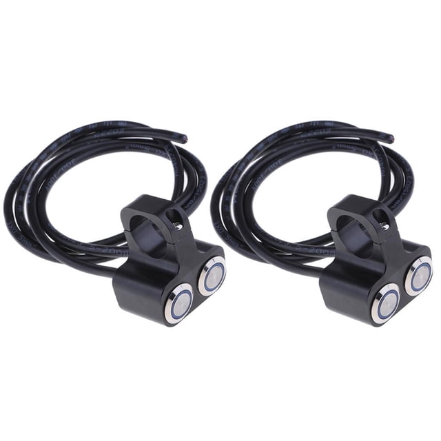 2 Piezas 1 Pulgada 25 Mm Manilr De Agarre Freno Interruptor De Luz Antinieb Faro Principal Encendido Apagado Con LED Indica Macarena Interruptor del faro del manillar