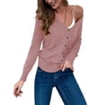 thumbnail image 2 of SAYOO Cárdigan de punto para mujer, manga larga, cierre de botón, prendas de vestir de otoño sólidas para uso diario informal SAYOO  moda, 2 of 4