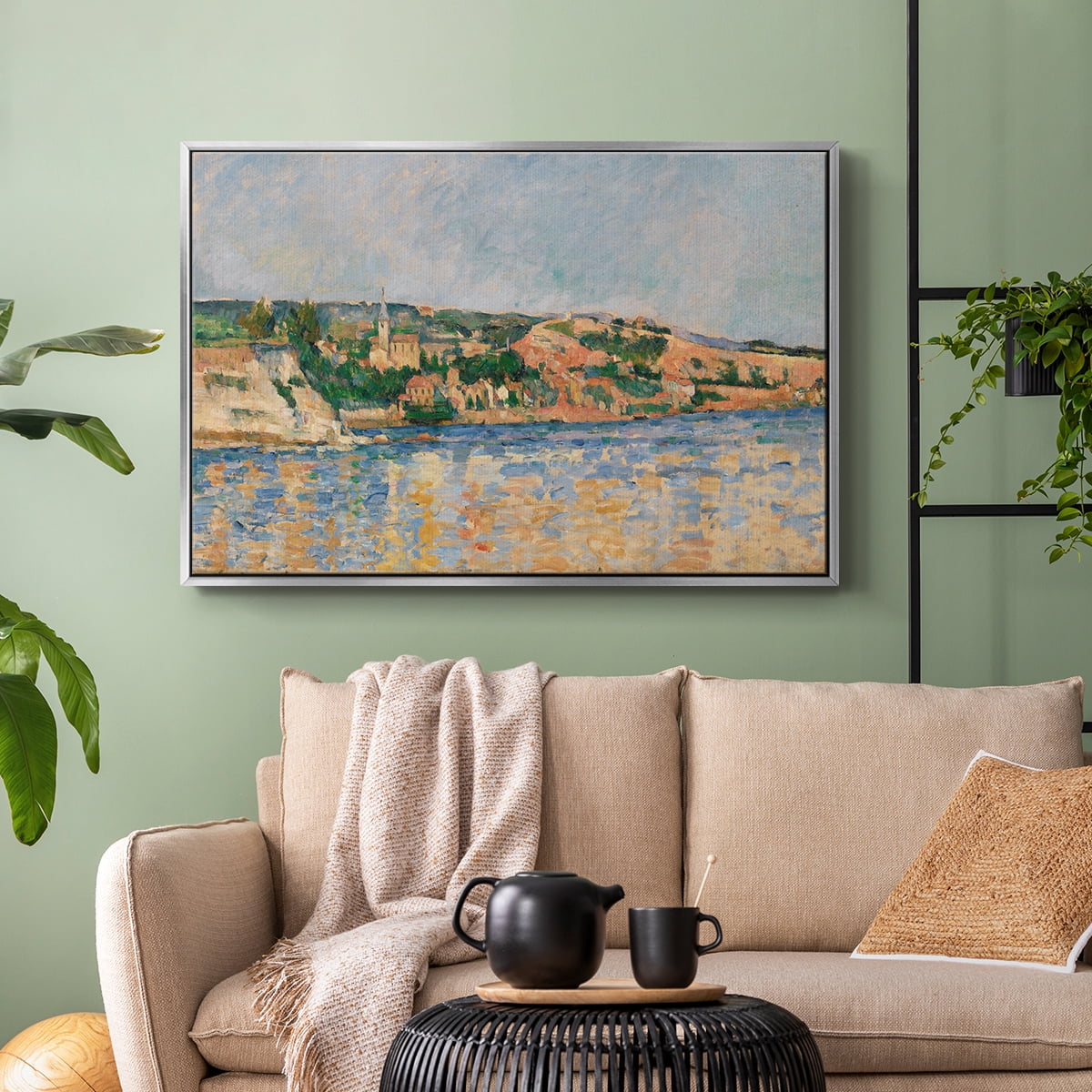 Vintage Landscape-CXLI By Wexford Home Framed in Silver Wood Gallery Wrapped Canvas 17 in. x 25 in.