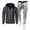 Dark Gray, variant on Brondbend Men Track Suits 2 Piece Set Joggers Set for Men Long Sleeve Hoodie with Zipper Multiple Pockets Sweatshirt and Sweatpants Tracksuits Fall Winter Comfortable Gym Workout Suits,Black