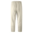 thumbnail image 5 of Men's Pants Big and Tall 54x30 Solid Color Tight Waist Drawstring Pocket Casual Sports Pants Active Fit, 5 of 9