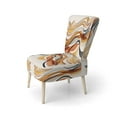 thumbnail image 3 of Designart « Vagues Abstraites en Orange Brûlé VI » Fauteuil d'Appoint Moderne Orange Rembourré - Fauteuil Moderne pour Chambre, 3 of 7