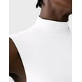 thumbnail image 5 of SMZ Women's Mock Turtle Neck Sleeveless Bodysuit Sexy Tank Tops Sharp Collection, 5 of 6