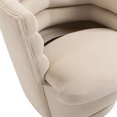 thumbnail image 6 of Swivel Accent Chair with Storage, Velevt Upholstered Single Sofa Chair with Soft Embraces Backrest, Multifunctional Living Room Chairs for Reading Room, Bedroom, Office, Beige, 6 of 7