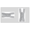 thumbnail image 1 of #5 Molded Vislon Light Grey YKK Jacket 2-Way Separating Zipper - Choose Your Length - Color: Light Grey #119 - Made in The United States (1 Zippers Per Pack), 1 of 1