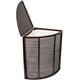 BirdRock Home Compact Corner Laundry Hamper with Lid - Black - Walmart.com