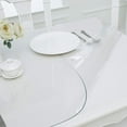 Uyoyous 79x40 inch Clear Table Cover Protector, 2mm Thick Table Pads