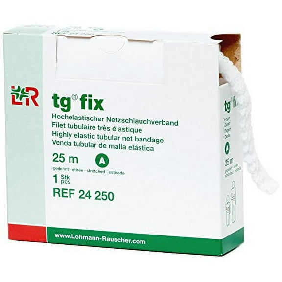 Lohmann & Rauscher- tg Fix Net Tubular Bandage, Elastic Net Wound Dressing, Bandage Retainer for Fingers, Size A (17.5cm Wide x 25m Long When Stretched)