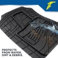 thumbnail image 6 of Goodyear 5-Piece Deep Dish All-Weather Rubber Floor Mats – Heavy Duty Waterproof Universal Trim-to-Fit Car, SUV & Truck Floor Liners – Black, 6 of 15