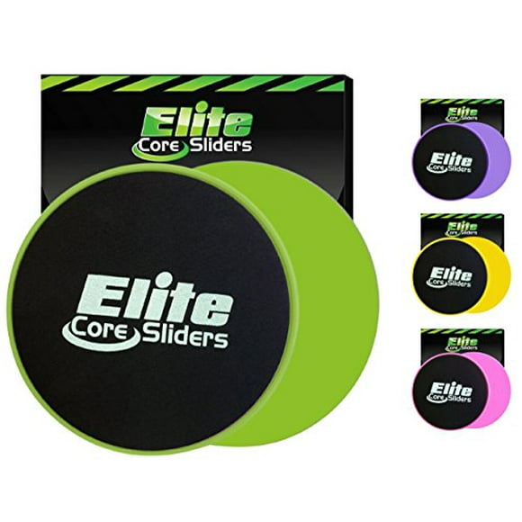 Elite Sportz Curseurs d'Exercice Double Face et Fonctionne en Douceur sur Toute Surface. Grande Variété d'Exercices à Faible Impact