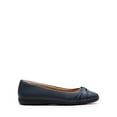 thumbnail image 2 of BURUDANI Women’s Round Toe Ballet Flats Slip-On Flat Low Heels Dress Work Shoes For Ladies with Arch SupportNavy Size 10, 2 of 8