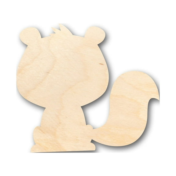 Unfinished Wood Baby Skunk Shape - Craft - up to 46" DIY 4" / 1/8"
