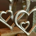 thumbnail image 5 of Eternity Double Heart Figurines, Set of 2, Hand Cast Aluminum. Mango Wood Gallery Base, 7.75 and 6 Inches, Padded Base, 5 of 6