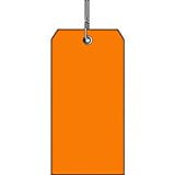 - Shipping Tag, Polypropylene, Orange, Sz #8, Pack of 25, Mtl. Eyelet, Wired