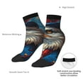 thumbnail image 4 of Goofa Surreal Bald Eagle Gentleman Pattern Non Slip Socks with Grips for Elderly, Crew Socks Yoga Hospital Socks Cushioned Sole Gripper Socks for Men Women, 4 of 5