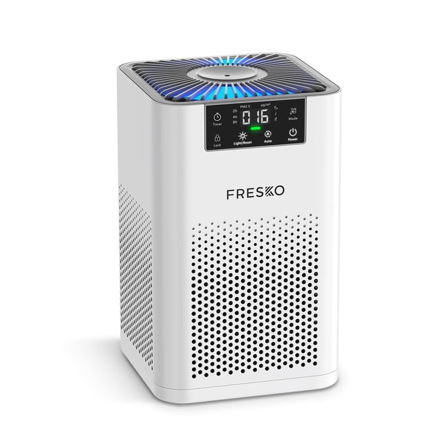 FRESKO Small Air Purifier for Home, HEPA Air Purifiers for Pet Hair, Odors, Quiet Air Cleaner with Aromatherapy for Bedroom & Off