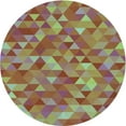thumbnail image 1 of Ahgly Tapis Rond Lavable en Machine Intérieur Transitionnel Rouge Châtaigne, 3 Pieds Rond, 1 of 7
