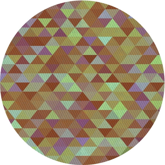 Ahgly Company Indoor Square Patterned Chestnut Red Area Rugs, 3' Square