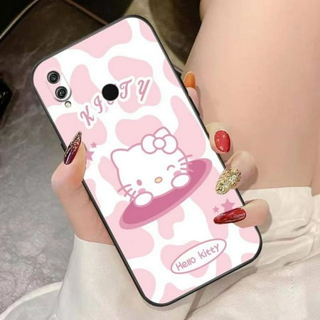 wangyu Cute Cartoon Cat Hello K-Kitty Phone Case For Huawei Honor X50 X40 X30 X20 X10 X9 X9A X8 X7 V40 Magic 3 4 5 Case Funda Shell