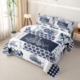 thumbnail image 3 of Erosebridal Navy Tractor Quilt King for Boys Men, Cartoon Truck Car Print King Coverlet Set, 3-Piece, 3 of 7