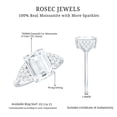 thumbnail image 6 of Rosec Jewels Certified Moissanite Emerald Cut Engagement Ring 2 Carat - Statement Ring (7X9 mm, D-VS1 Quality), 10K White Gold, US 5.50, 6 of 7