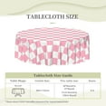 thumbnail image 6 of Checkered Round Table Cloth, Classic Pink Checkerboard Tablecloth for Picnic, Racing Party, Dinner Table Cover, Waterproof Washable Wrinkle Resistant 60''''x60'''', 6 of 6