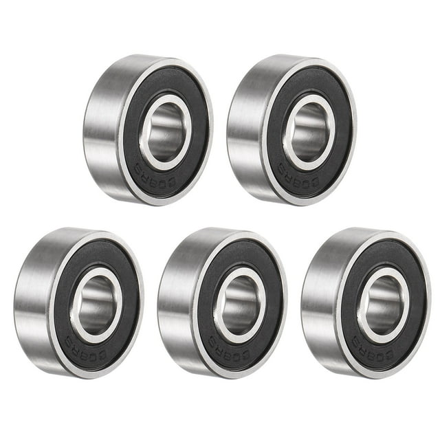 Unique Bargains Roulements à Billes à Rainures Profondes 608-2RS 8x22x7mm Acier Chromé ABEC5 Z3 Lot de 5