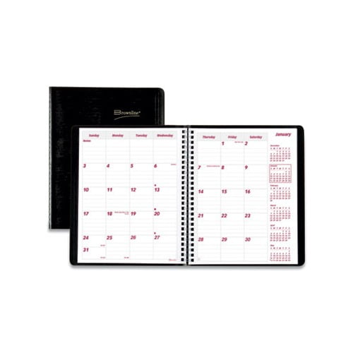 Twin-Wire 11 x 8.5 Inches Poly Cover Black Brownline DuraFlex 2020 Weekly Appointment Book CB950V.BLK-20 