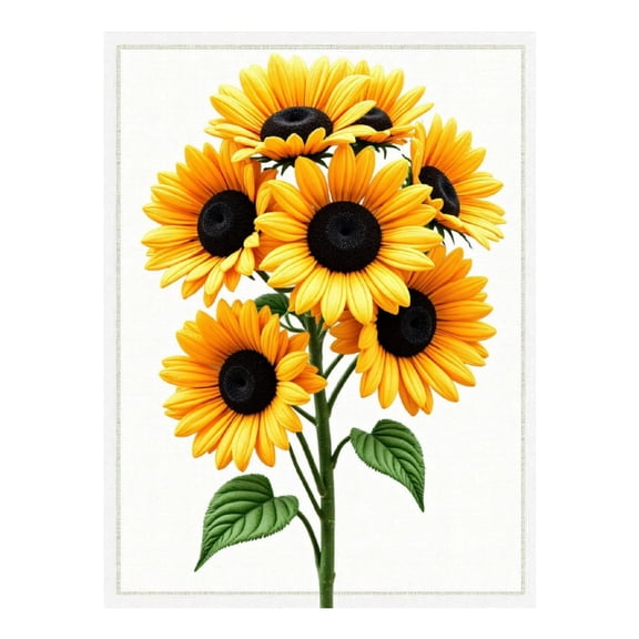 Diamond Art Kits for Adults, Bright Yellow Sunflower Bouquet 5D Diamond Painting Kits for Adults Beginners, DIY Full Drill Diamond Painting, Gem Art and Crafts 12x16