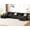 Chenille Black, variant on Sectional Couches for Living Room FSC Certified Velvet Modular Couch Oversized Cloud U Shaped Convertible Sleeper Sofa Chaise Detachable Armrest Cushion (Chenille Green, U Shape 8 Seat)