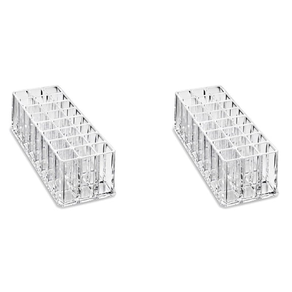 2X Organizer Acrylic Travel Perfume Holder Beauty Scent Holder 24 Space Clear Tall Organization Container Storage