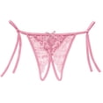 thumbnail image 3 of Conjuntos de Lencería Gibobby Mujeres Tanga Sexy Transparente Rosa Talla única, 3 of 4