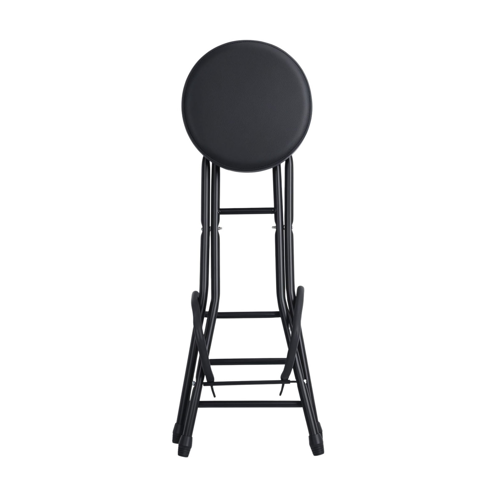 Fogcroll Guitar Stool Collapsible Chair Guitar Stand Adult Portable Folding Stool with Padded Seat Retractable Hook,Without Backrest