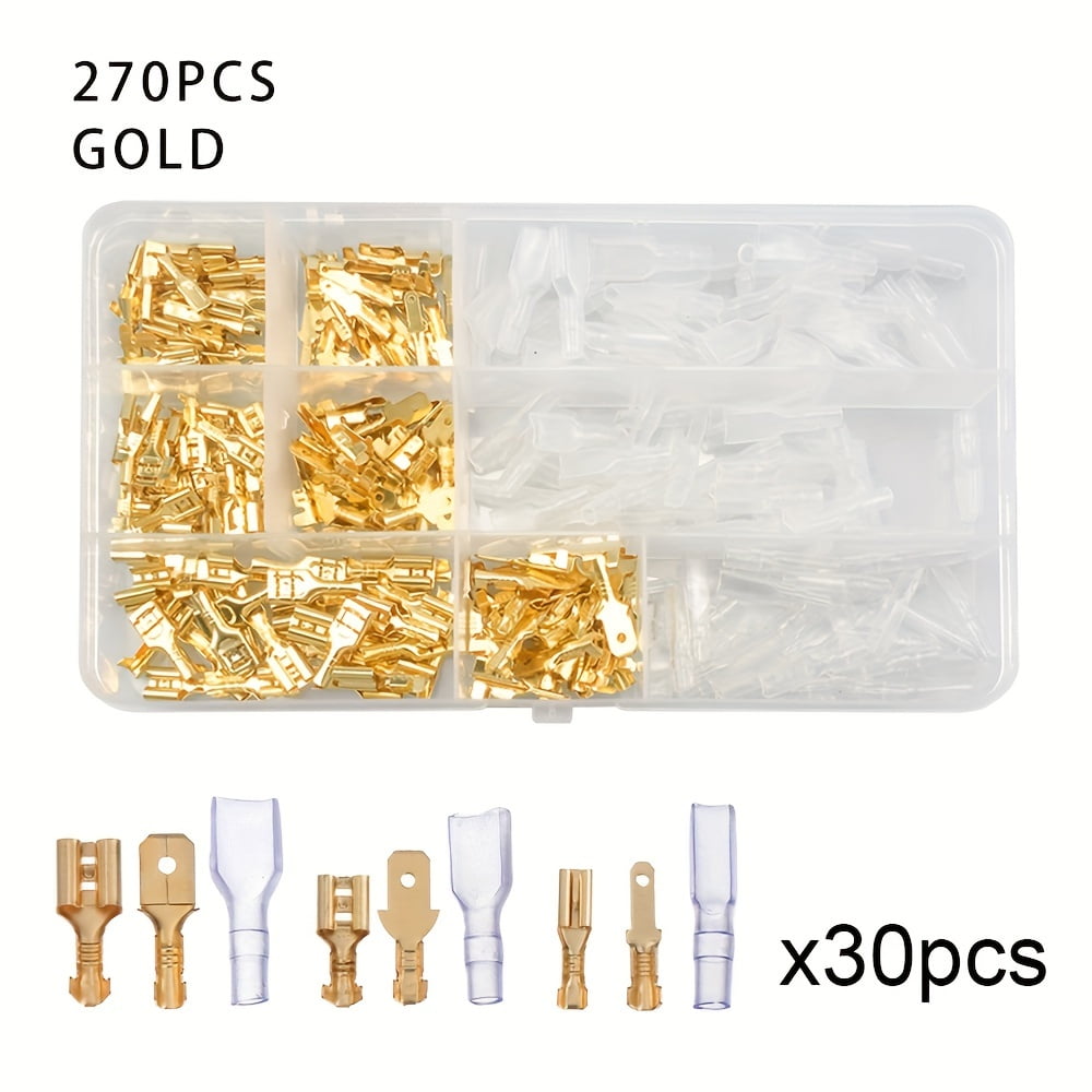 SN-48B Crimping Tool Set, Includes 135/270/600 Pcs 2.8/4.8/6.3mm Crimp Terminals, Insulated Sealed Cable Connector Crimping Pliers Set