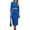 Blue, variant on Women's Long Sleeve Midi Bodycon Dresses Casual Crewneck Cut Out Ribbed Knit Fitted Pencil Dress