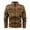 Brown, variant on Bnwani Men Coat Jacket Winter Faux Leather Men's Long-Sleeved Motorcycle Jacket Zipper Coat Long Sleeve Hoodless Outwear & Jackets Yellow Size XL(US:10)