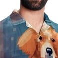 thumbnail image 5 of Pixel Dog Men's Short Sleeve Casual Printed Button Down Beach Shirts Hawaiian Style Unisex Summer Shirt, 5 of 6