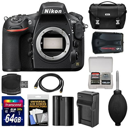 Nikon Fuji X Adapter Nikon D810 Digital SLR Camera Body with 64GB Card + Battery & Charger + Case + GPS Adapter + Kit ()