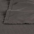 thumbnail image 5 of Superior Metro Chevron All-Season Cotton Blanket, California King, Charcoal, 5 of 6
