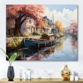 thumbnail image 1 of Designart Art Mural de Canaux, Peinture de Voies Navigables Rouges, Déco Murale de Canaux, Toile Traditionnelle Rouge, 40x30 Pouces, 1 of 5